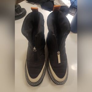 Stylish Black and White Women's Boots
